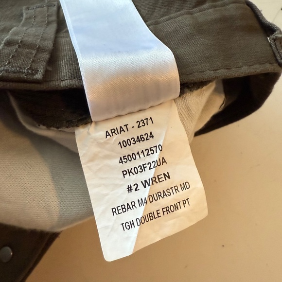 ARIAT Rebar M4 Duraster Dark Green Reinforced Knee Cargo Pants Mens 38 x 30 NWT - Picture 7 of 12